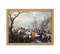 Artery8 Van De Venne Shrove Tuesday In Country Painting Artwork Framed Wall Art Print 18X24 Inch