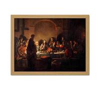 Artery8 Van Den Eeckhout The Last Supper Painting Artwork Framed Wall Art Print 18X24 Inch