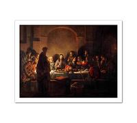 Artery8 Van Den Eeckhout The Last Supper Painting Artwork Framed Wall Art Print 18X24 Inch