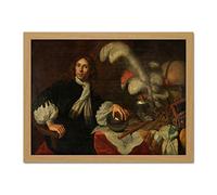 Artery8 Van Der Helst Portrait Admiral Stellingwerff Artwork Framed Wall Art Print 18X24 Inch