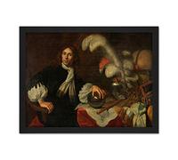 Artery8 Van Der Helst Portrait Admiral Stellingwerff Artwork Framed Wall Art Print 18X24 Inch