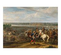 Artery8 Van Der Meulen Louis XIV Crossing To Netherlands Premium Wall Art Canvas Print 18X24 Inch