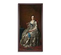 Artery8 Van Der Mijn Portrait Of Maggie Muilman Painting Framed Wall Art Print Long 25X12 Inch