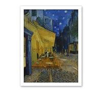 Artery8 Van Gogh Cafe Terrace at Night Place du Forum Painting Artwork Framed Wall Art Print 18X24 Inch
