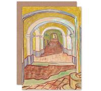 Artery8 Van Gogh Corridor In The Asylum Painting Fine Art Greetings Card in Yellow Artery8 Yellow