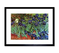 Wee Blue Coo VAN GOGH IRISES OLD MASTER BLACK FRAMED ART PRINT PICTURE B12X2082
