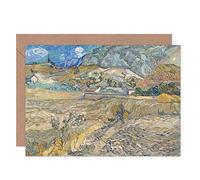 Artery8 Van Gogh Landscape Enclosed Field Peasant Fine Art Greeting Card Plus Envelope Blank Inside