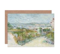 Artery8 Van Gogh Montmartre Behind The Moulin De La Galette Fine Art Greeting Card Plus Envelope Blank Inside