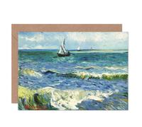 Artery8 Van Gogh Sea at Les Saintes Maries de la Mer Fine Art Greeting Card Plus Envelope Blank Inside