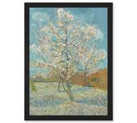 Wee Blue Coo Van Gogh The Pink Peach Tree Painting Artwork Framed Wall Art Print A4