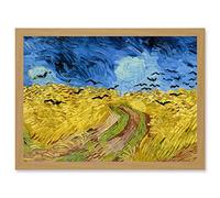 Artery8 Van Gogh Wheatfield With Crows Painting Artwork Framed Wall Art Print A4