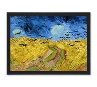 Artery8 Van Gogh Wheatfield With Crows Painting Artwork Framed Wall Art Print A4