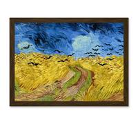 Artery8 Van Gogh Wheatfield With Crows Painting Artwork Framed Wall Art Print A4