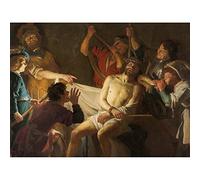 Artery8 Van Honthorst Christ Crowned With Thorns Painting Art Print Canvas Premium Wall Decor Poster Mural