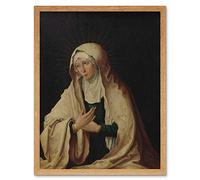 Artery8 Van Leyden Virgin Mary Painting Art Print Framed Poster Wall Decor 12x16 inch
