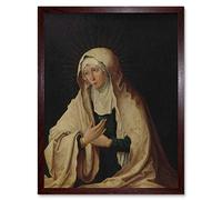 Artery8 Van Leyden Virgin Mary Painting Art Print Framed Poster Wall Decor 12x16 inch