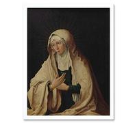 Artery8 Van Leyden Virgin Mary Painting Art Print Framed Poster Wall Decor 12x16 inch