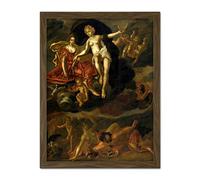 Artery8 Van Malsen Diana Virtus Punish Venus And Bacchus Artwork Framed Wall Art Print 18X24 Inch