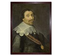 Artery8 Van Mierevelt Portrait Admiral Tromp Harpertsz Art Print Framed Poster Wall Decor 12x16 inch