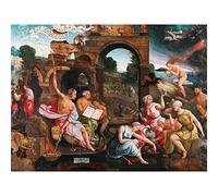 Artery8 Van Oostsanen Saul And The Witch Of Endor Painting Large XL Wall Art Canvas Print