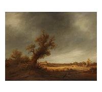 Artery8 Van Ostade Landscape With An Old Oak Painting Art Print Canvas Premium Wall Decor Poster Mural