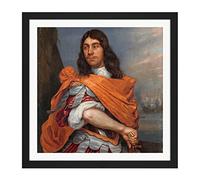 Artery8 Van Westerveld Portrait Admiral Tromp Rome Costume Square Wooden Framed Wall Art Print Picture 16X16 Inch