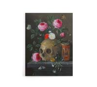 Artery8 Vanitas Still Life With Skull Jan van Kessel Canvas Wall Art | Size: W12" x H16" Artery8 Multicolor W12" x H16"