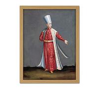 Artery8 Vanmour Capon Aghassi Chief White Eunuchs Sultan Artwork Framed Wall Art Print 18X24 Inch
