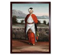 Artery8 Vanmour Choadar Servant Of The Ambassador Painting Art Print Framed Poster Wall Decor 12x16 inch