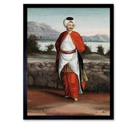 Artery8 Vanmour Choadar Servant Of The Ambassador Painting Art Print Framed Poster Wall Decor 12x16 inch