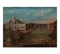 Artery8 Vanmour Grand Vizier Crossing Atmeydana Horse Square Unframed Wall Art Print Poster Home Decor Premium