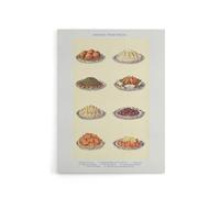 Artery8 Vegetable Side Dishes Kitchen Decor Mrs Beeton Canvas Wall Art Print in White | Size: W18" x H24" Artery8 White W18" x H24"