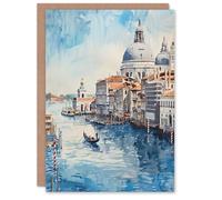 Artery8 Venice Watercolour St Mark's Basilica Detailed Greeting Birthday Card Him Her All Blank
