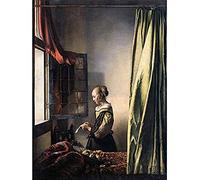 Artery8 Vermeer Girl Reading Letter Open Window Painting Art Print Canvas Premium Wall Decor Poster Mural