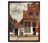 Artery8 Vermeer View Of Houses In Delft The Little Street Art Print Framed Poster Wall Decor 12x16 inch