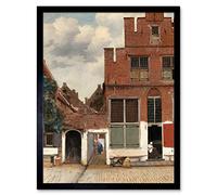 Artery8 Vermeer View Of Houses In Delft The Little Street Art Print Framed Poster Wall Decor 12x16 inch
