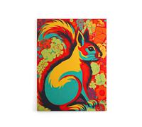 Artery8 Vibrant Squirrel Colourful Abstract Canvas Wall Art Print | Size: W18" x H24" Artery8 Multicolor W18" x H24"