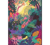 Artery8 Vibrant Tropical Rainforest Sunrise Illustration Extra Large XL Wall Art Poster Print