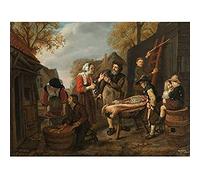 Artery8 Victors Butchering A Pig Art Print Canvas Premium Wall Decor Poster Mural