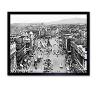 Artery8 View From Nelson's Pillar Dublin Ireland 1950 12X16" Framed Wall Art Print
