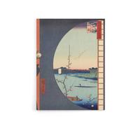Artery8 View From Suijin Shrine Massaki Canvas Wall Art Print Hiroshige | Size: W12" x H16" Artery8 Multicolor W12" x H16"