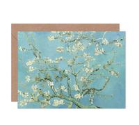 Artery8 Vincent Van Gogh Almond Blossoms Floral Painting Greeting Card Artery8 Multicolor