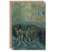 Artery8 Vincent van Gogh Art Card Penitentiary Prisoners Exercising in Blue Artery8 Blue