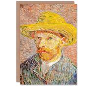 Artery8 Vincent van Gogh Art Card Self Portrait with a Straw Hat