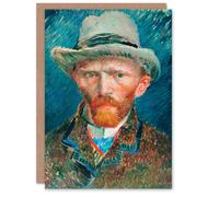 Artery8 Vincent van Gogh Art Card Self Portrait With Hat