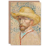 Artery8 Vincent van Gogh Art Card Self Portrait with Straw Hat