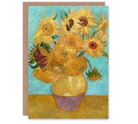 Artery8 Vincent van Gogh Art Card Vase with Twelve Sunflowers