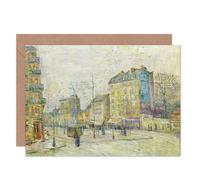 Artery8 Vincent Van Gogh Boulevard De Clichy Fine Art Greeting Card Plus Envelope Blank Inside