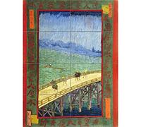 Artery8 Vincent Van Gogh Brug In De Regen Naar Hiroshige XL Giant Panel Poster (8 Sections)