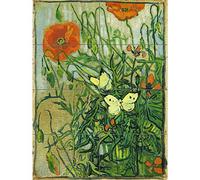 Artery8 Vincent Van Gogh Butterflies And Poppies XL Giant Panel Poster (8 Sections)